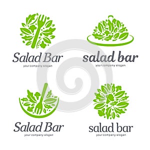 Vector logo template. Salad Bar