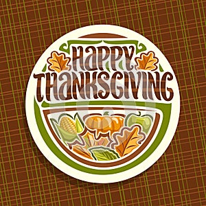 Vector logo for Thanksgiving Day