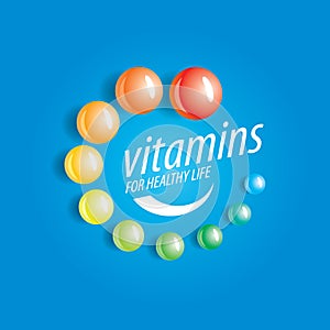 Vector logo vitamins