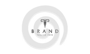 Vector logo on which an abstract image of the head of a goat.