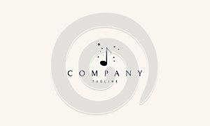 Vector logo on which an abstract image of a musical note.