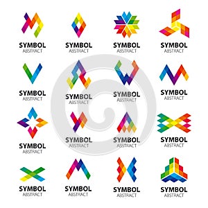 Vector logos abstract modules