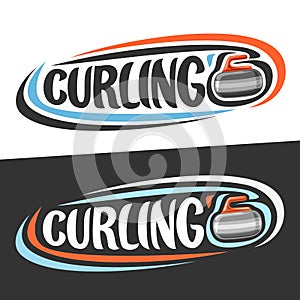 Vector logos for Curling sport