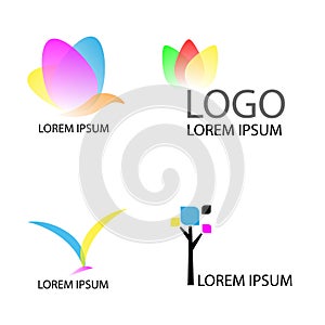 Vector logos to use. For designs. Vector logotypes elements collection