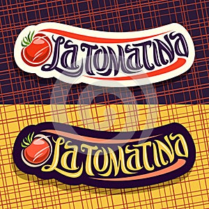 Vector logos for Tomatina festival photo