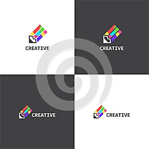 Vector logotype eps 10 about creative company