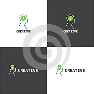 Vector logotype eps 10 about creative company