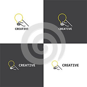 Vector logotype eps 10 about creative company