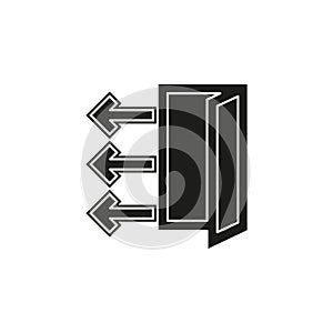vector logout icon - exit sign or register logout button