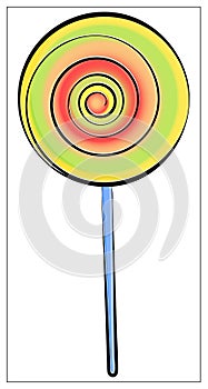 Vector lollipop flat icon. Single high quality symbol of candy