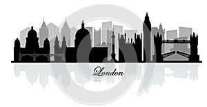 Vector london skyline silhouette