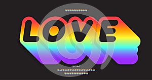 Vector love font modern typography