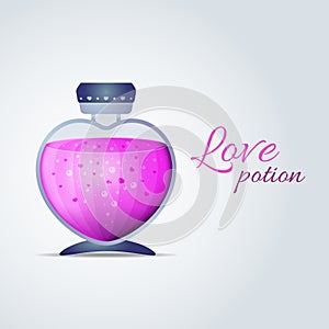 Vector Love Potion for Valentines Day cards