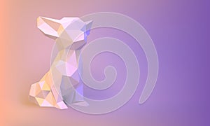 Vector Low-poly dog