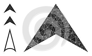 Vector Lowpoly Arrowhead Up Icon and Bonus Icons