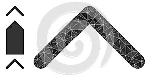 Vector Lowpoly Direction Up Icon with Similar Icons