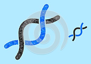 Vector Lowpoly DNA Helix Icon