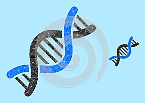 Vector Lowpoly Genetic Molecule Icon