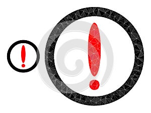 Vector Lowpoly Round Warning Icon