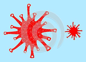 Vector Lowpoly Sars Virus Icon