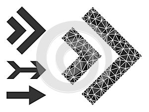 Vector Lowpoly Shift Right Icon and Bonus Icons