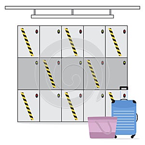 Vector  Luggage storage New normal Baggage room