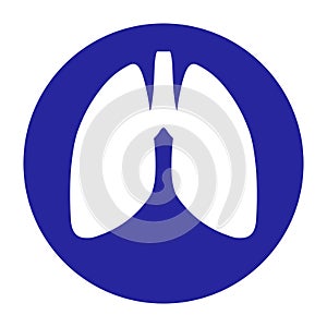 Vector Lungs Within A Circle Icon