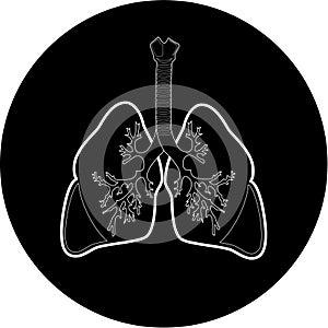 Vector lungs icon