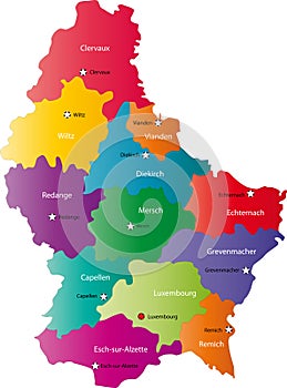 Vector Luxembourg map