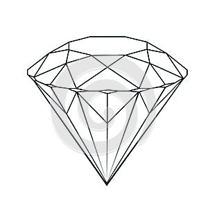 Vector luxury crystal diamond shape.Geometric Premium Glitter Icon, Polygon mosaic shape amethyst gem quartz stone line