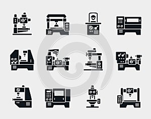 Vector machine tool icons set