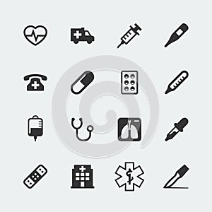 Vector madical icons set