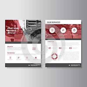 Vector Magazine annual report Leaflet Brochure Flyer template design, book cover layout design