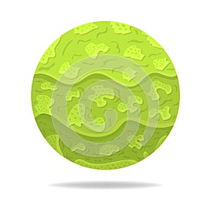 Vector Magic Sphere with Shadow. Green Abstract Ball. Paper Effect. Vector illustration for Your Design, Web