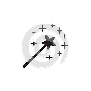 Vector Magic Wand icon with star sparkle.