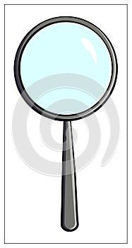Vector magnifying glass flat icon. Vector Flat illustration of Magnifier for web design, logo, icon, app, UI