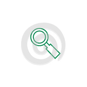 Vector magnifying glass icon with reflection