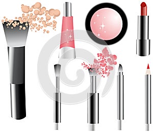 Vector make-up icons set