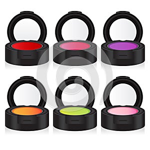 Vector makeup colorful eyeshadow