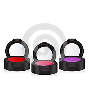 Vector makeup colorful eyeshadow perspective