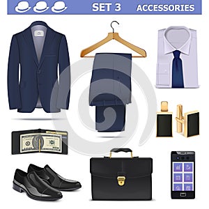 Vector Male Accessories Set 3