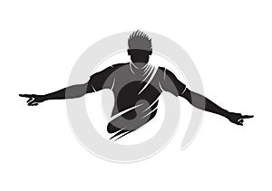 Vector man's silhouette