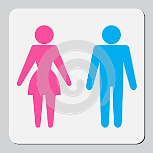 Vector Man & Woman restroom sign