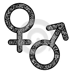 Vector Man and Woman Symbols