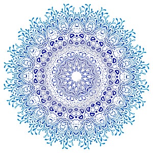 Vector mandala ornament. Round floral pattern.