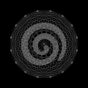 Vector mandala sacred geometry illustration