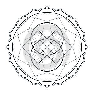 Vector mandala sacred geometry illustration