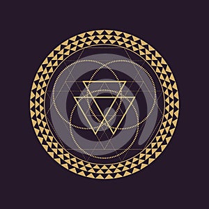 Vector mandala sacred geometry illustration