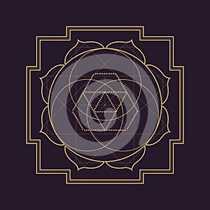 Vector mandala sacred geometry illustration