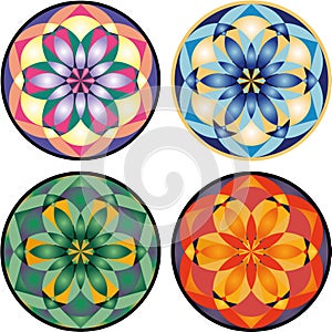 Vector mandala set